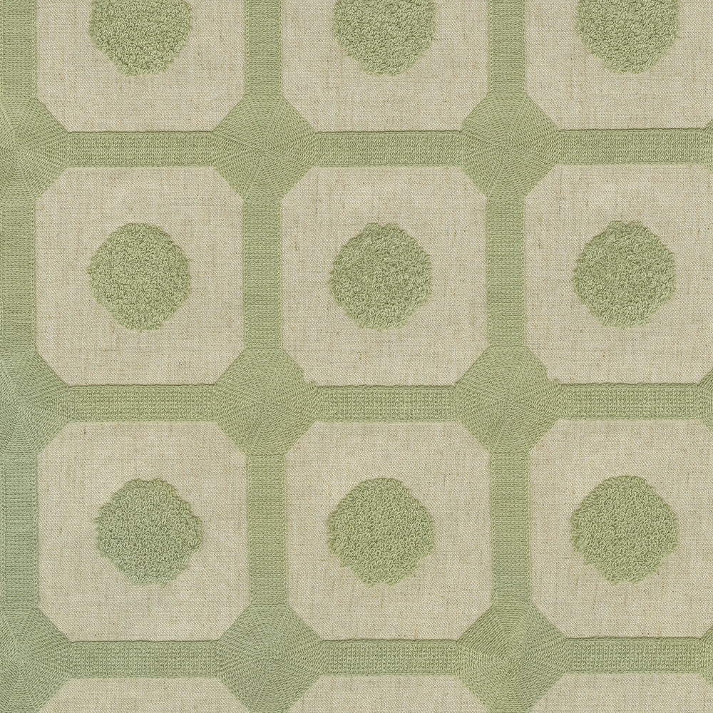 Needle And Thread Sage 410180 by PKL Studio Designer Fabric - 68%Polyester 21%Linen 11%Cotton Embroid:100%Cotton INDIA 51000 Horizontal: 4.5 and Vertical: 4.7 54 - Swanky Fabrics -