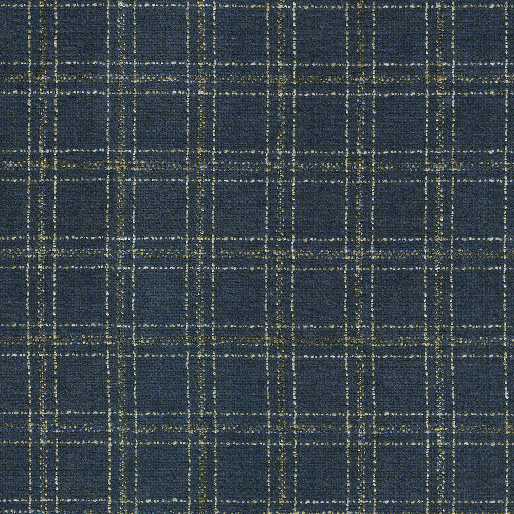 Glendale Plaid Navy 410211 by PKL Studio Designer Fabric - 100%Polyester INDIA 510000 Horizontal: 2 and Vertical: 2.3 54 - Swanky Fabrics -