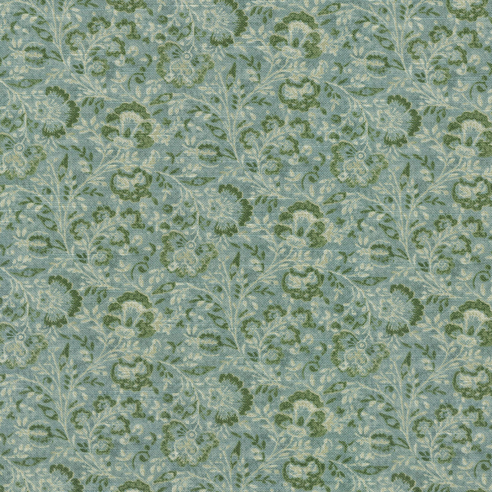 Filigree Juniper 410362 by PKL Studio Designer Fabric - Base:100% Cotton CHINA 27000 Horizontal: 4.5 and Vertical: 5.05 54 - Swanky Fabrics -