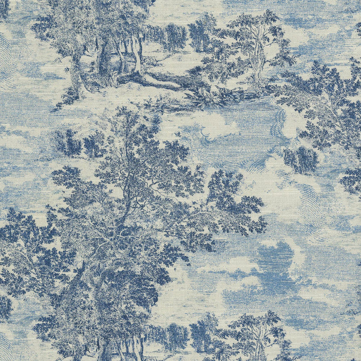 Serene Scenes Sapphire 410390 by PKL Studio Designer Fabric - Base:100% Cotton CHINA 19000 Horizontal: 13.5 and Vertical: 13.5 54 - Swanky Fabrics -