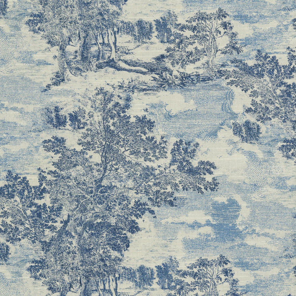 Serene Scenes Sapphire 410390 by PKL Studio Designer Fabric - Base:100%Cotton CHINA 19000 Horizontal: 13.5 and Vertical: 13.5 54 - Swanky Fabrics -