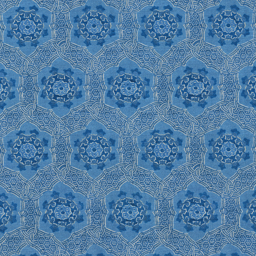 Trinket Aegean 410411 by PKL Studio Designer Fabric - Base:100%Cotton CHINA 19000 Horizontal: 6.75 and Vertical: 6.31 54 - Swanky Fabrics -