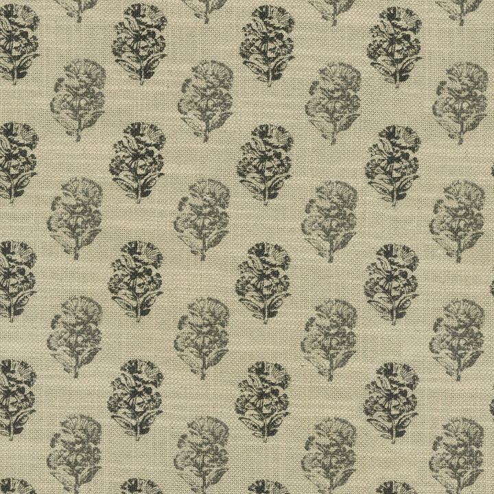 Posy Charcoal 410423 by PKL Studio Designer Fabric - 75%Cotton 25%Linen PAKISTAN 31000 Horizontal: 3.75 and Vertical: 3.125 55 - Swanky Fabrics -