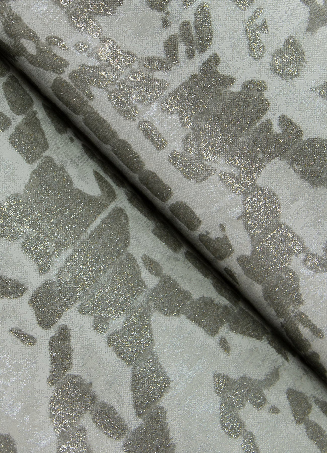 Helene Pewter Glitter Geometric Wallpaper by A-Street Prints Designer