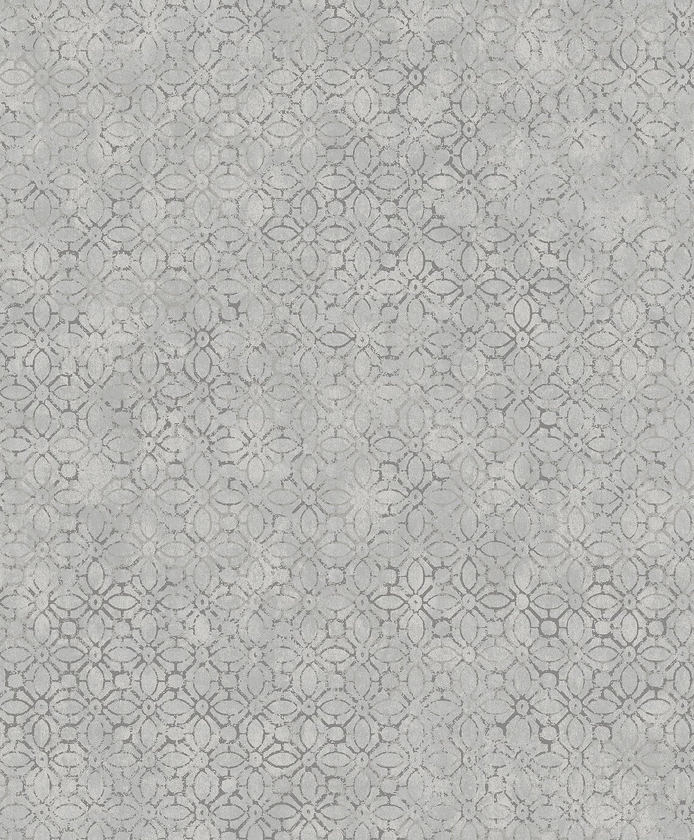Khauta Sterling Floral Geometric Wallpaper by A-Street Prints Designer
