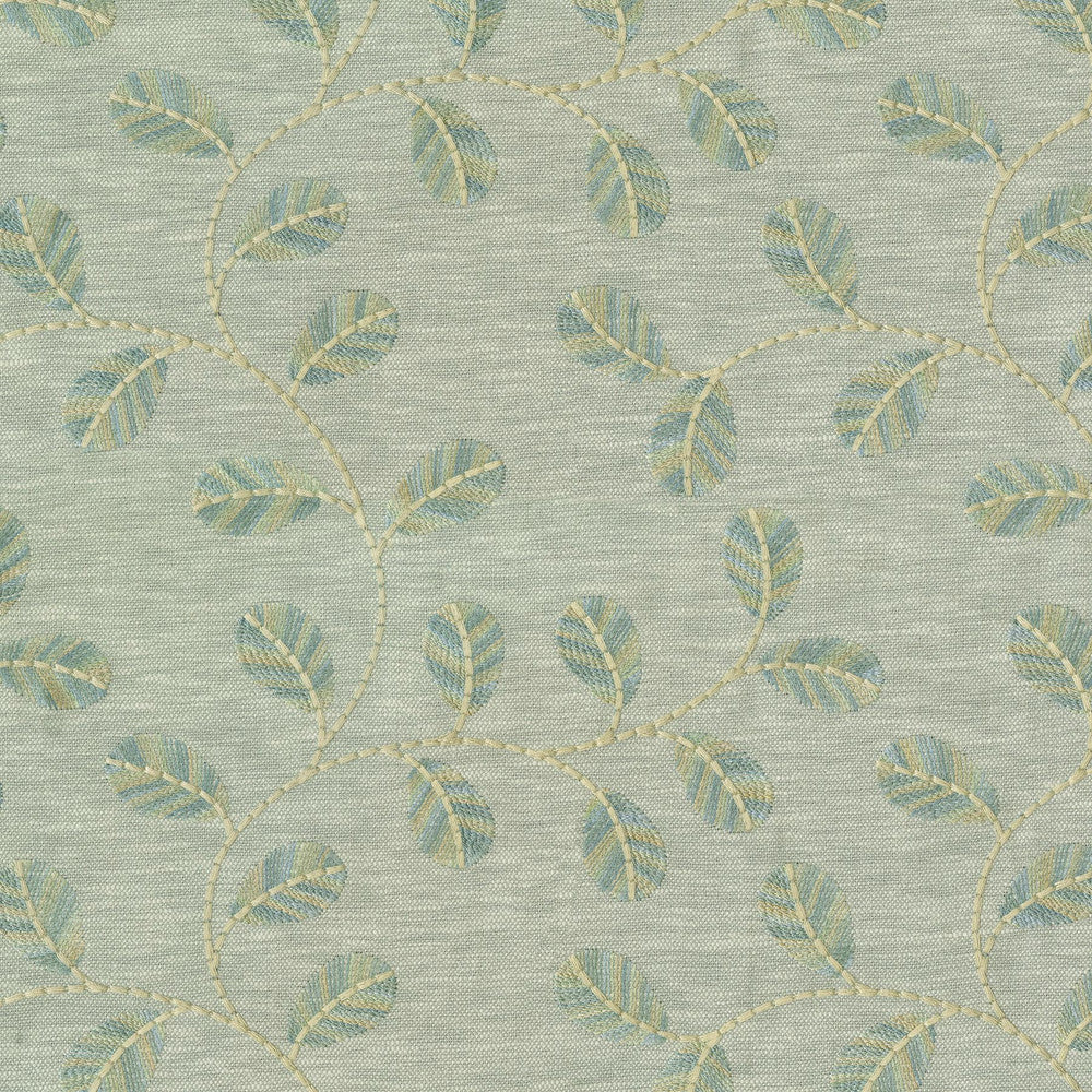 Leaf Love Emb Moonstone 410530 by PKL Studio Designer Fabric - 71% Polyester 29% Cotton Embroid:100% Viscose INDIA 19000 Horizontal: 10.4 and Vertical: 9.4 54 - Swanky Fabrics -
