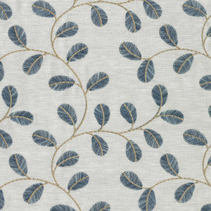 PKL Studio Fabric Leaf Love Emb Lapis 410532