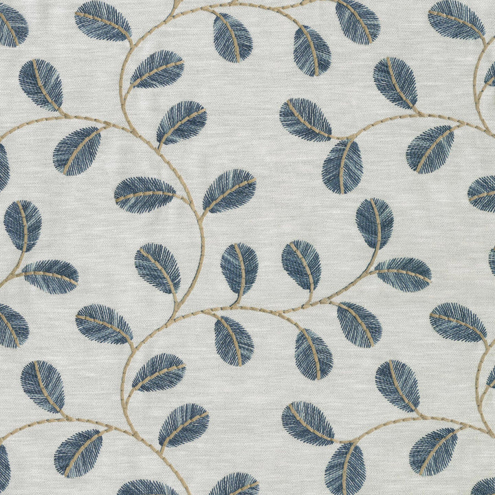 Leaf Love Emb Lapis 410532 by PKL Studio Designer Fabric Base 71% Polyester, 29% Cotton Emb 100% Viscose India 19000 Horizontal: 10.4 and Vertical: 9.4 54 - Swanky Fabrics -
