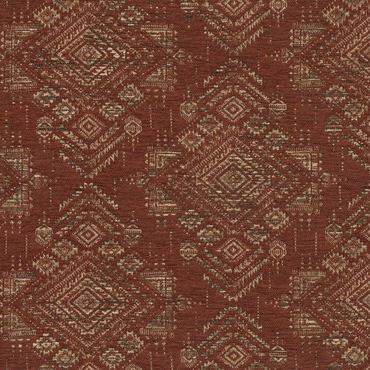 Grand Tour Brick 410582 by PKL Studio Designer Fabric - 100% Polyester INDIA 51000 Horizontal: 13.75 and Vertical: 13 54 - Swanky Fabrics -