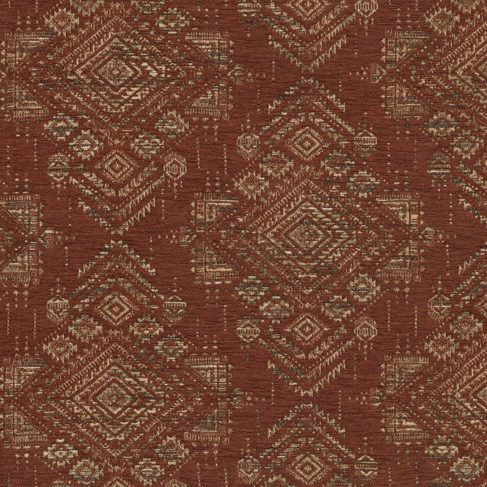 Grand Tour Brick 410582 by PKL Studio Designer Fabric - 100% Polyester INDIA 51000 Horizontal: 13.75 and Vertical: 13 54 - Swanky Fabrics -
