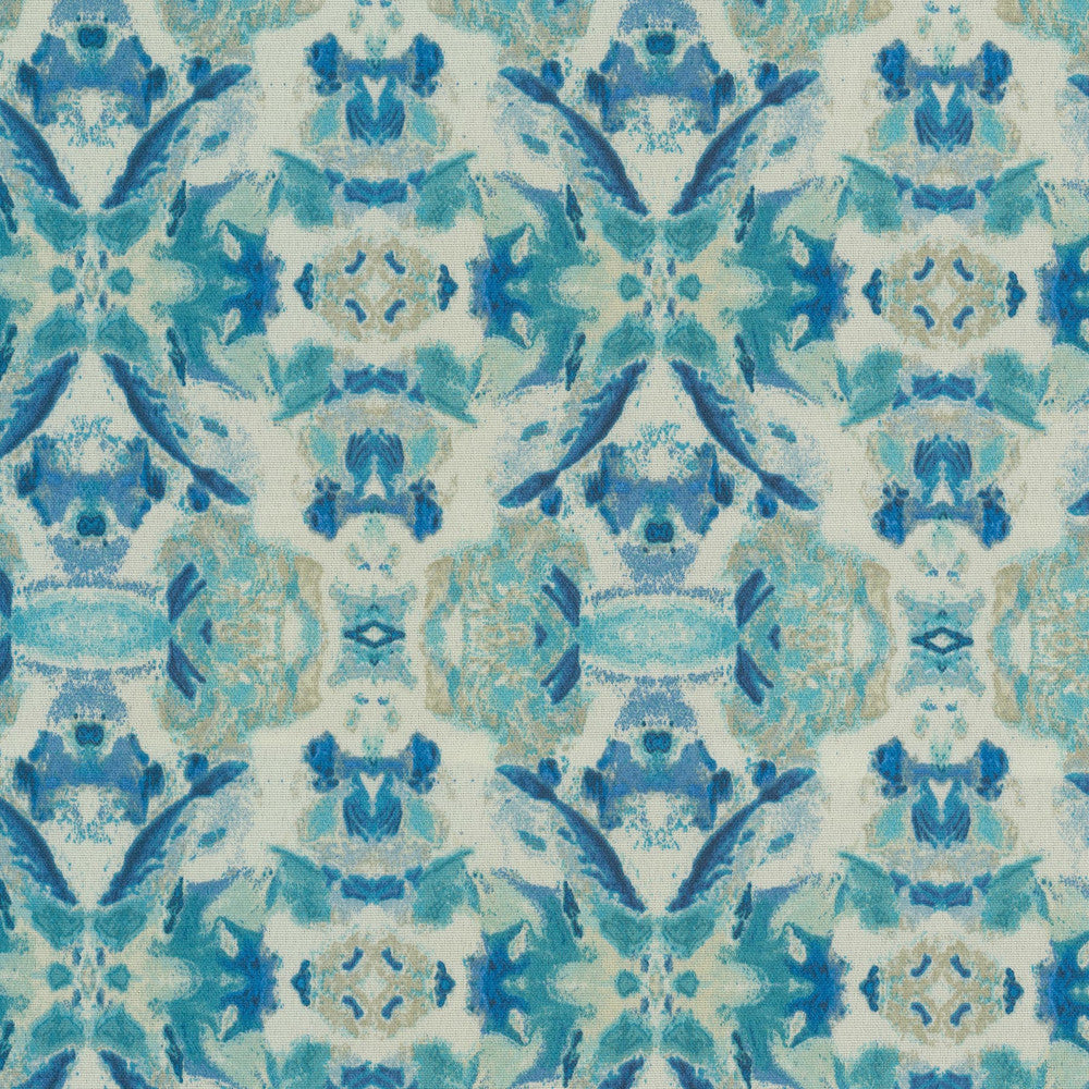 Od Sea Vision Azure 410811 by PKL Studio Designer Fabric 100% Polyester Pakistan 33000 Horizontal: 6.75 and Vertical: 8.5 55 - Swanky Fabrics -