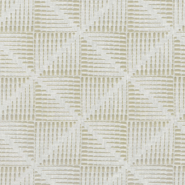Maddox Emb Flax 411232 by PKL Studio Designer Fabric - 52% polyester, 48% cotton Embroidery 100% polyester India 51000 Horizontal: 6.25 and Vertical: 6.25 54 - Swanky Fabrics -