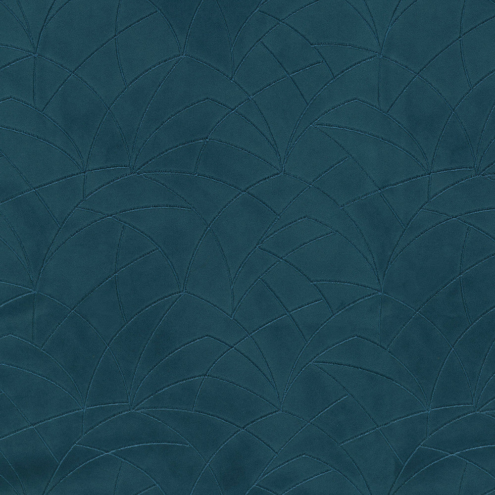 Curvature Embroidery Indigo 411271 by PKL Studio Designer Fabric - 95% polyester, 5% rayon Embroidery 100% rayon India 51000 Horizontal: 9 and Vertical: 6 55/54 - Swanky Fabrics -