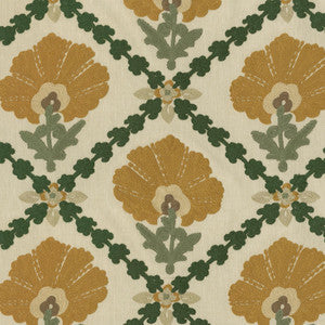 PKL Studio Fabric Grand Fleur Embroidery Golden 411400