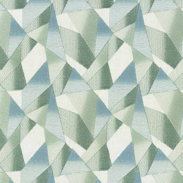 Prism Embroidery Aquamarine 411443 by PKL Studio Designer Fabric - 63% polyester, 37% cotton Embroidery 100% polyester India 51000 Horizontal: 6.5 and Vertical: 6.12 54 - Swanky Fabrics -