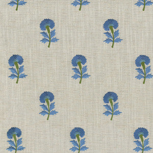PKL Studio Fabric Thistle Embroidery Bluebell 411491