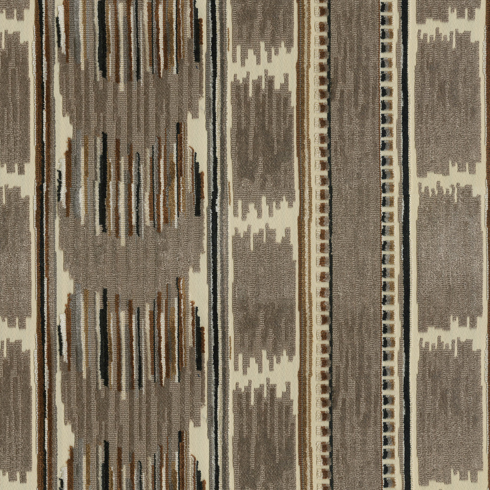 Velvet Ikat Woodland 411542 by PKL Studio Designer Fabric - 42% polyester, 58% rayon, acrylic backed India 51000 Horizontal: 13.5 and Vertical: 4.7 54 - Swanky Fabrics -