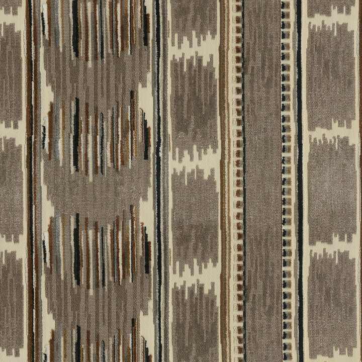 Velvet Ikat Woodland 411542 by PKL Studio Designer Fabric - 42% polyester, 58% rayon, acrylic backed India 51000 Horizontal: 13.5 and Vertical: 4.7 54 - Swanky Fabrics -