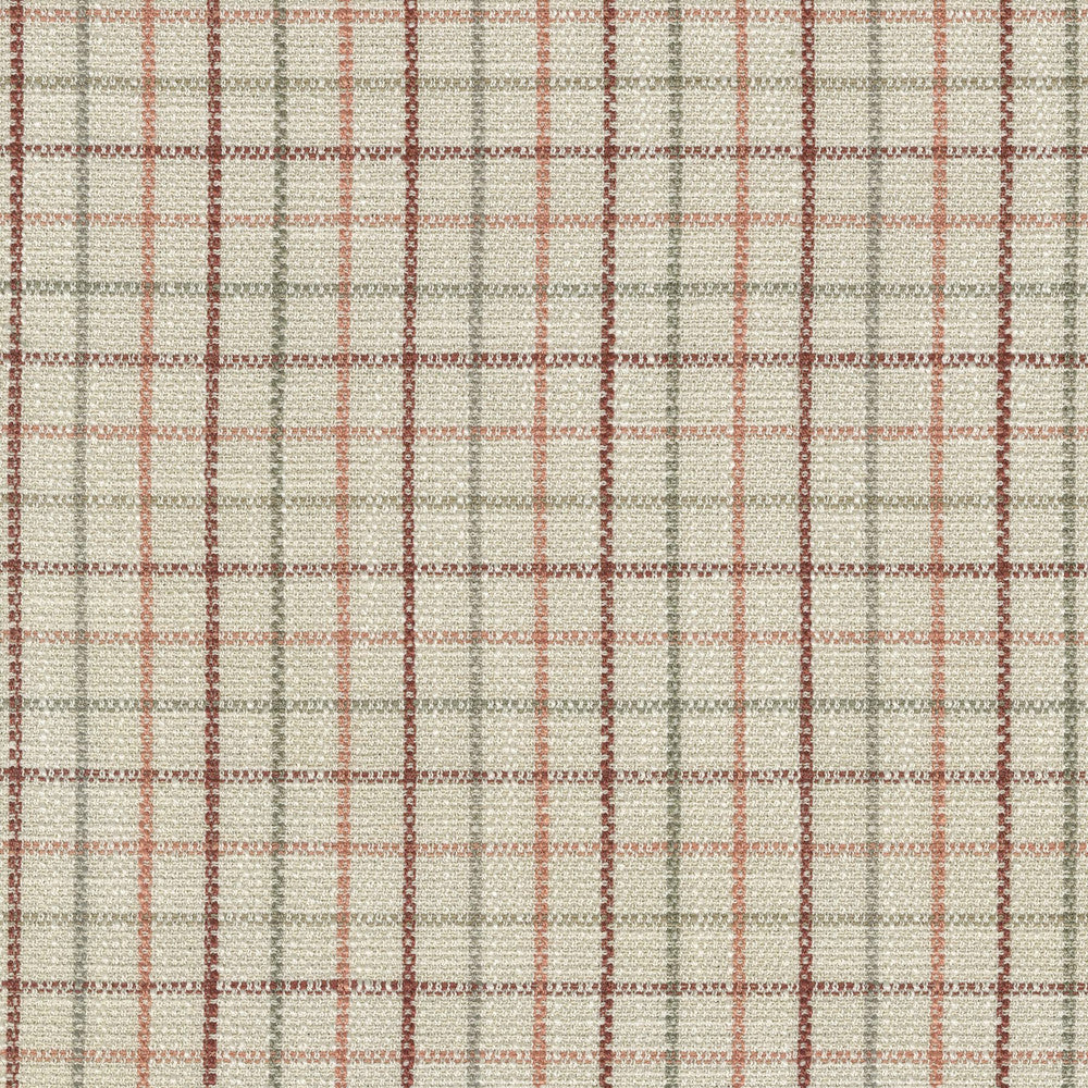 Keep In Check Coral 411581 by PKL Studio Designer Fabric - 100% polyester China 51000 Horizontal: 33 and Vertical: 33 55 - Swanky Fabrics -