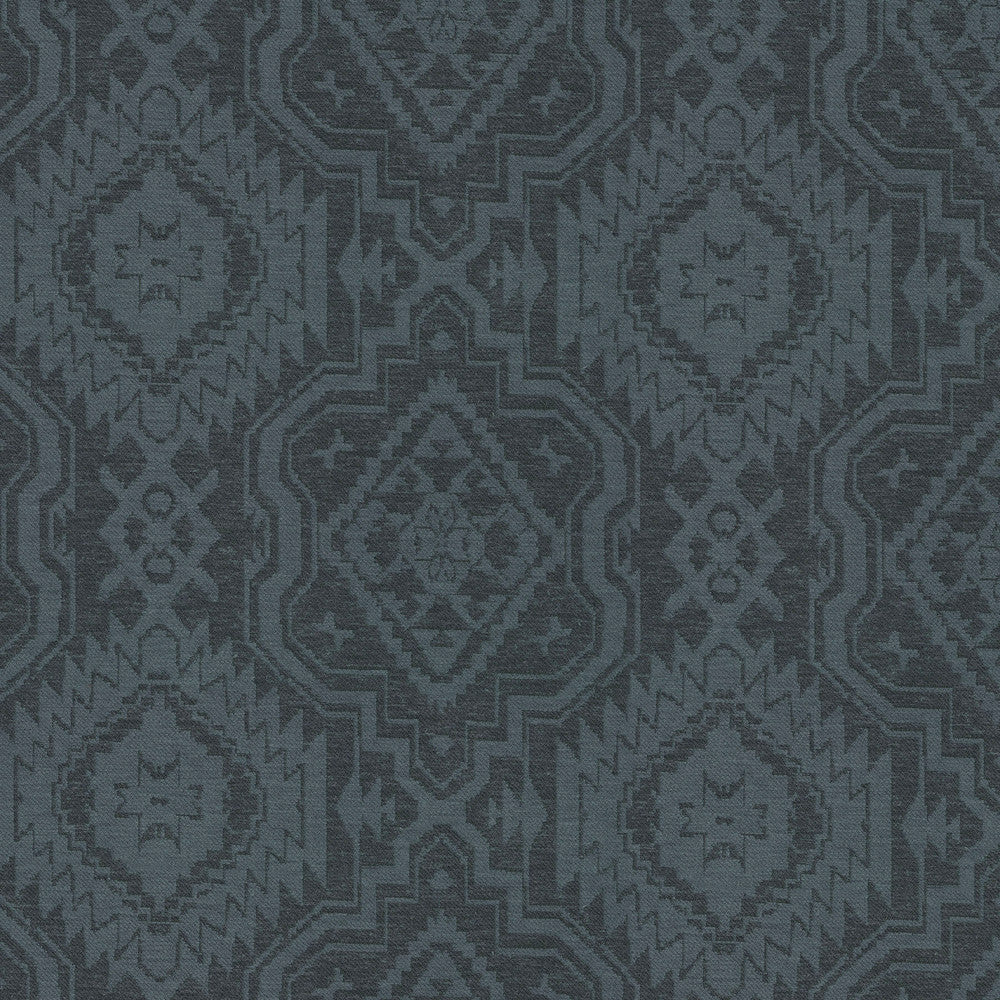 Taos Blanket Indigo 411651 by PKL Studio Designer Fabric 63% Polyester, 37% Cotton India 51000 Horizontal: 13.5 and Vertical: 13 54 - Swanky Fabrics -