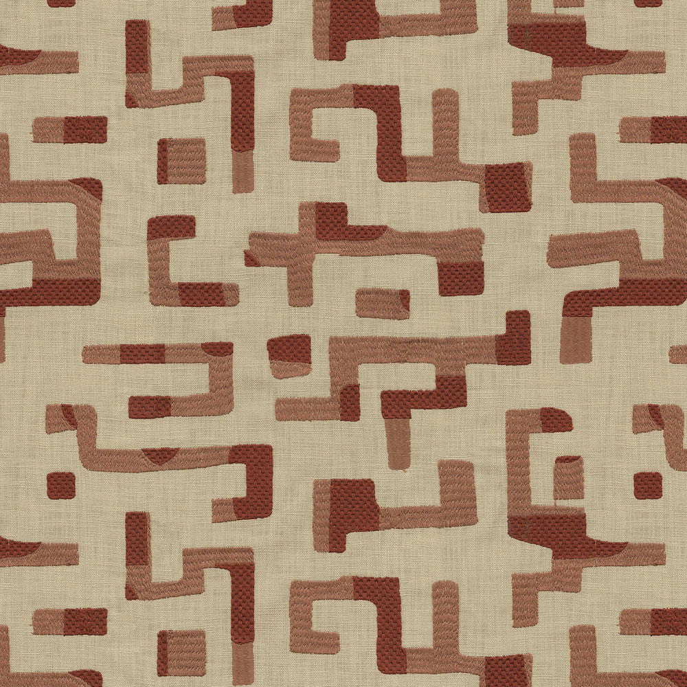 Maze Emb Rose 411730 by PKL Studio Designer Fabric Bae 100% Cotton Emb 100% Polyester India 27000 Horizontal: 18.25 and Vertical: 15.375 57 - Swanky Fabrics -