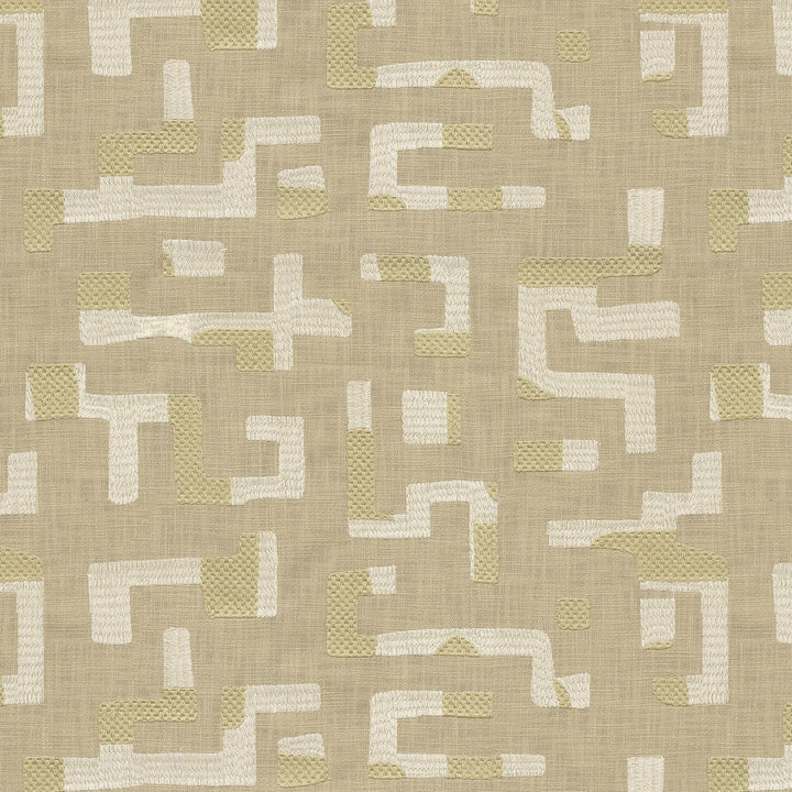 Maze Emb Linen 411732 by PKL Studio Designer Fabric Bae 100% Cotton Emb 100% Polyester India 27000 Horizontal: 18.25 and Vertical: 15.375 57 - Swanky Fabrics -