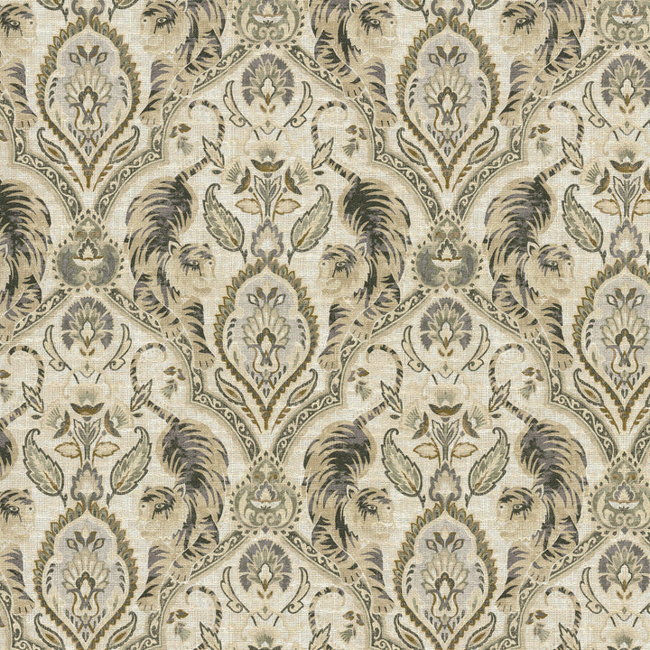 Twin Tigers Hemp 411792 by PKL Studio Designer Fabric 100% Cotton Peru 24000 Horizontal: 13.5 and Vertical: 18 54/55 - Swanky Fabrics -