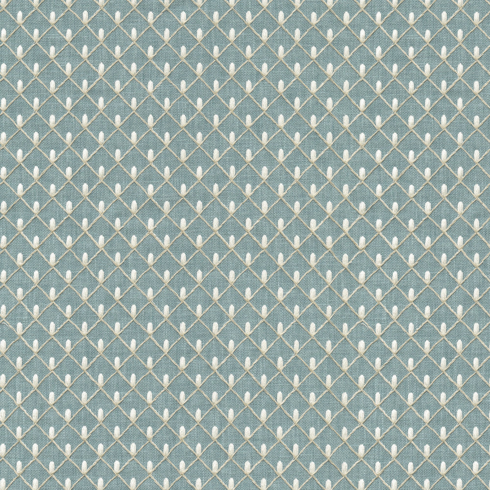Picot Emb Chambray 411841 by PKL Studio Designer Fabric Base 50% Polyester, 50% Cotton Emb 100% Rayon India 51000 Horizontal: 1 and Vertical: 1 55 - Swanky Fabrics -