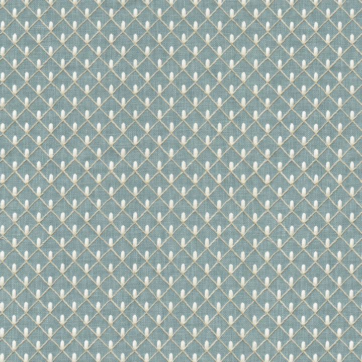 Picot Emb Chambray 411841 by PKL Studio Designer Fabric Base 50% Polyester, 50% Cotton Emb 100% Rayon India 51000 Horizontal: 1 and Vertical: 1 55 - Swanky Fabrics -