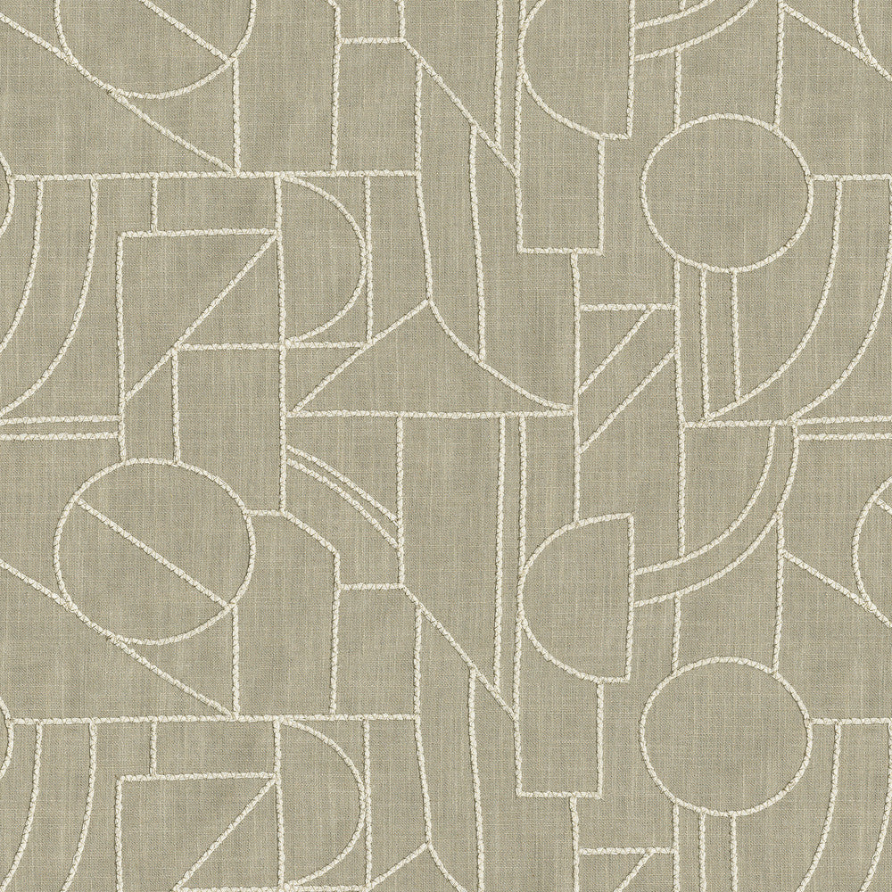 Building Blocks Emb Linen 411880 by PKL Studio Designer Fabric Base 52% Cotton, 48% Polyester Emb 85% Cotton, 15% Rayon India 51000 Horizontal: 13.5 and Vertical: 9.25 55 - Swanky Fabrics -