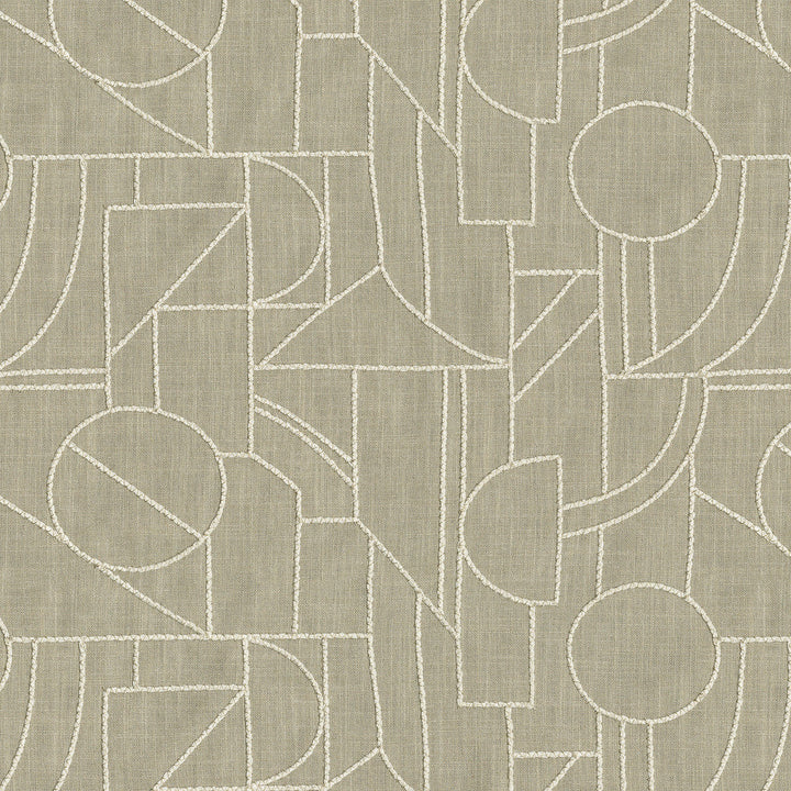 Building Blocks Emb Linen 411880 by PKL Studio Designer Fabric Base 52% Cotton, 48% Polyester Emb 85% Cotton, 15% Rayon India 51000 Horizontal: 13.5 and Vertical: 9.25 55 - Swanky Fabrics -