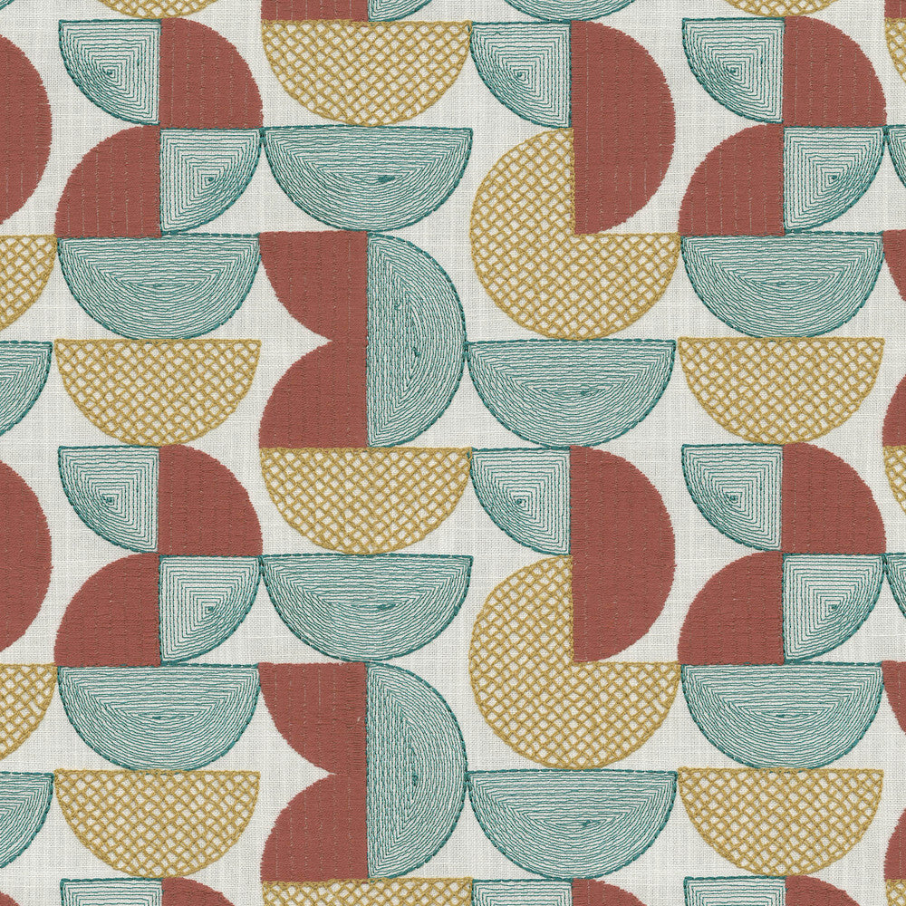 Sector Emb Mosaic 411960 by PKL Studio Designer Fabric Base 52% Cotton, 48% Polyester Emb 64% Cotton, 36% Rayon India 6000 Horizontal: 9 and Vertical: 6.1 54 - Swanky Fabrics -