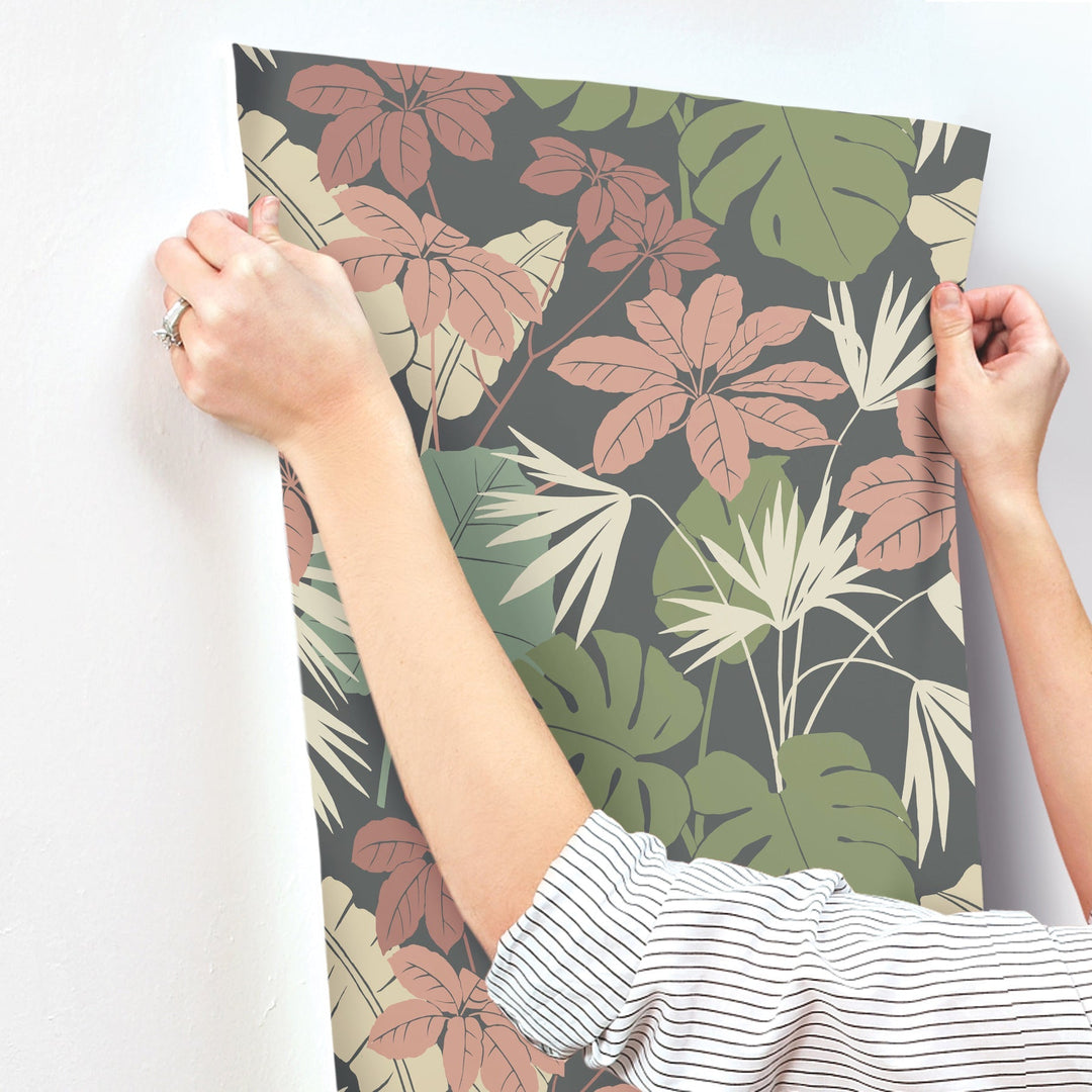 Medellin Black Rainforest Floor Wallpaper by A-Street Prints Designer