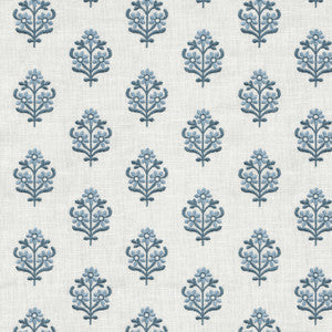 PKL Studio Fabric Floral Sprig Emb Porcelain 412380