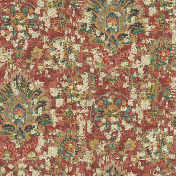 Javanese Sangria 412423 by PKL Studio Designer Fabric 56% polyester, 36% rayon, 8% cotton India 42000 Horizontal: 13.5 and Vertical: 26 54 - Swanky Fabrics -