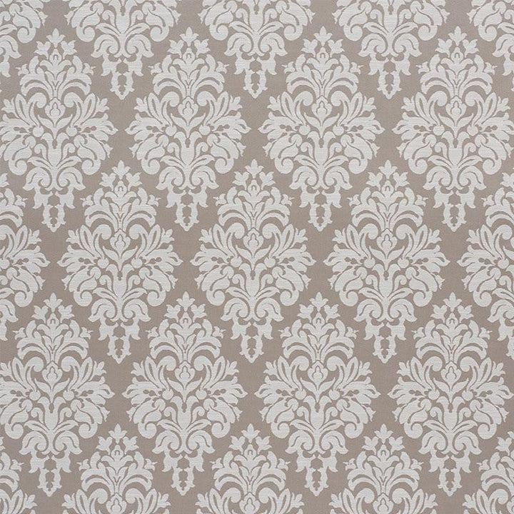 Dauphine Damask Indoor/Outdoor Taupe 75411 by Schumacher Designer Fabric The Good Life Indoor/Outdoor 18.5" - Swanky Fabrics -