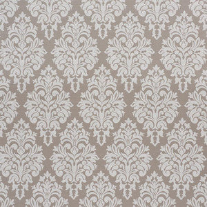 Schumacher Fabric Dauphine Damask Indoor/Outdoor Taupe 75411