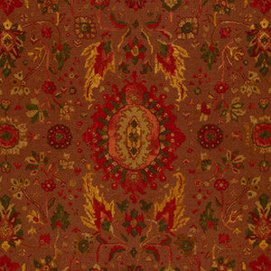 Schumacher Fabric Jahanara Carpet Spice Brown 172791