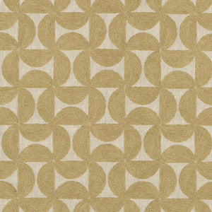 PKL Studio Fabric Pinwheels Emb Gold 412490