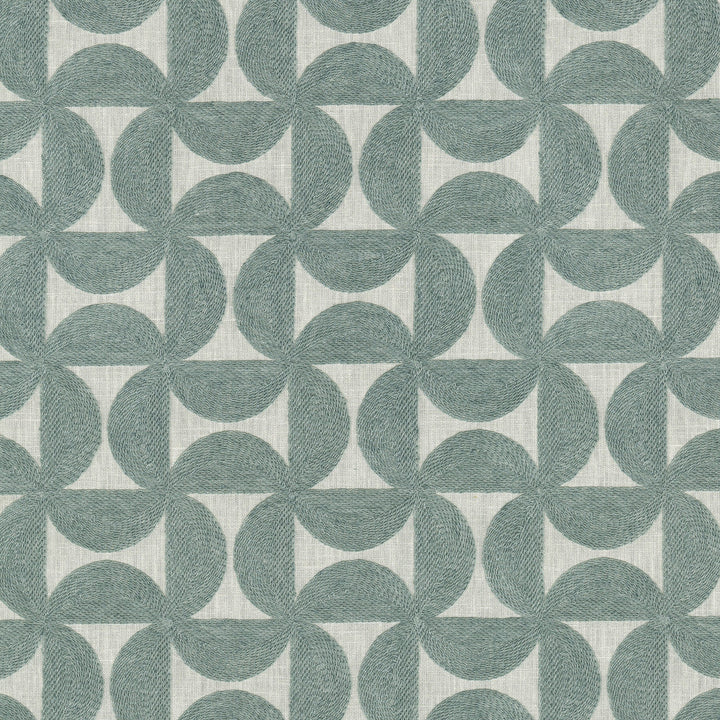 Pinwheels Emb Chambray 412492 by PKL Studio Designer Fabric Base 52% polyester, 48% cotton Emb 60% polyester, 25% cotton, 15% linen India 51000 Horizontal: 4.5 and Vertical: 4.63 55 - Swanky Fabrics -