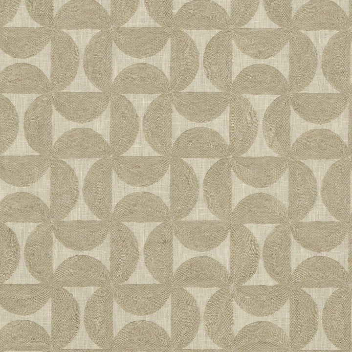 Pinwheels Emb Linen 412494 by PKL Studio Designer Fabric Base 52% polyester, 48% cotton Emb 60% polyester, 25% cotton, 15% linen India 51000 Horizontal: 4.5 and Vertical: 4.63 55 - Swanky Fabrics -