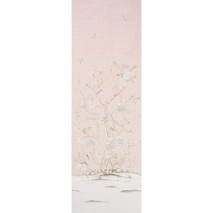 Schumacher Wallpaper Chinois Palais Vinyl Panel Blush 5010160