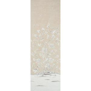 Schumacher Wallpaper Chinois Palais Vinyl Panel Stone 5010161