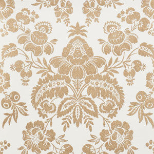 Schumacher Wallpaper Simone Damask Gold 5009610