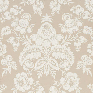 Schumacher Wallpaper Simone Damask Stone 5009612