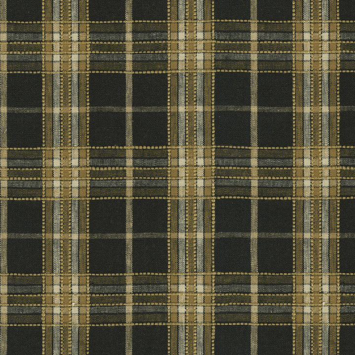 Malcolm Plaid Ebony 412572 by PKL Studio Designer Fabric 42% polyester, 42% cotton, 11% rayon, 5% linen India 33500 Horizontal: 4.63 and Vertical: 4.63 54 - Swanky Fabrics -