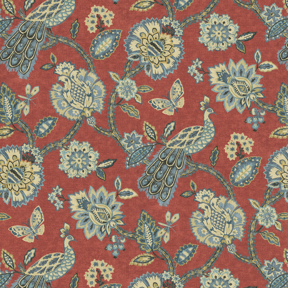 Pheasant & Fleur Berry 412601 by PKL Studio Designer Fabric 100% cotton Pakistan 51000 Horizontal: 13.5 and Vertical: 25.25 54 - Swanky Fabrics -