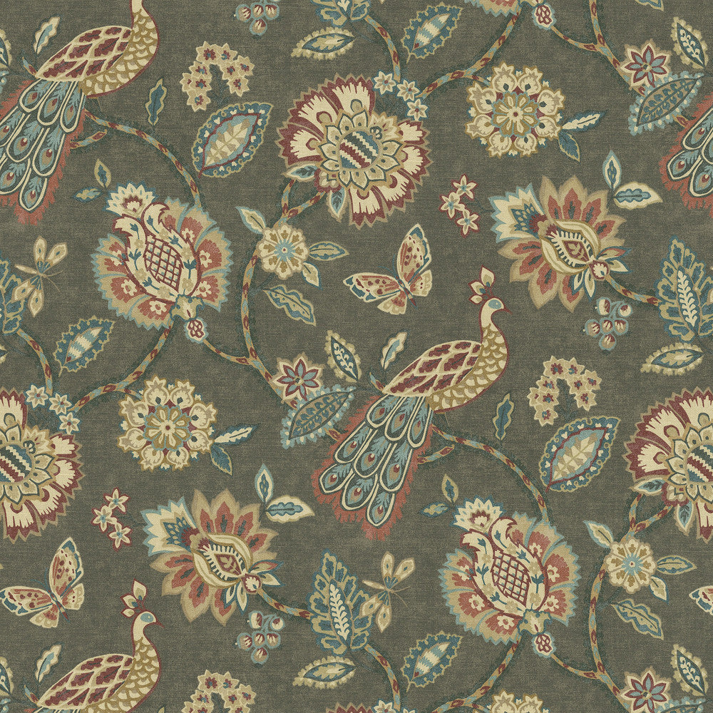 Pheasant & Fleur Shadow 412602 by PKL Studio Designer Fabric 100% cotton Pakistan 51000 Horizontal: 13.5 and Vertical: 25.25 54 - Swanky Fabrics -
