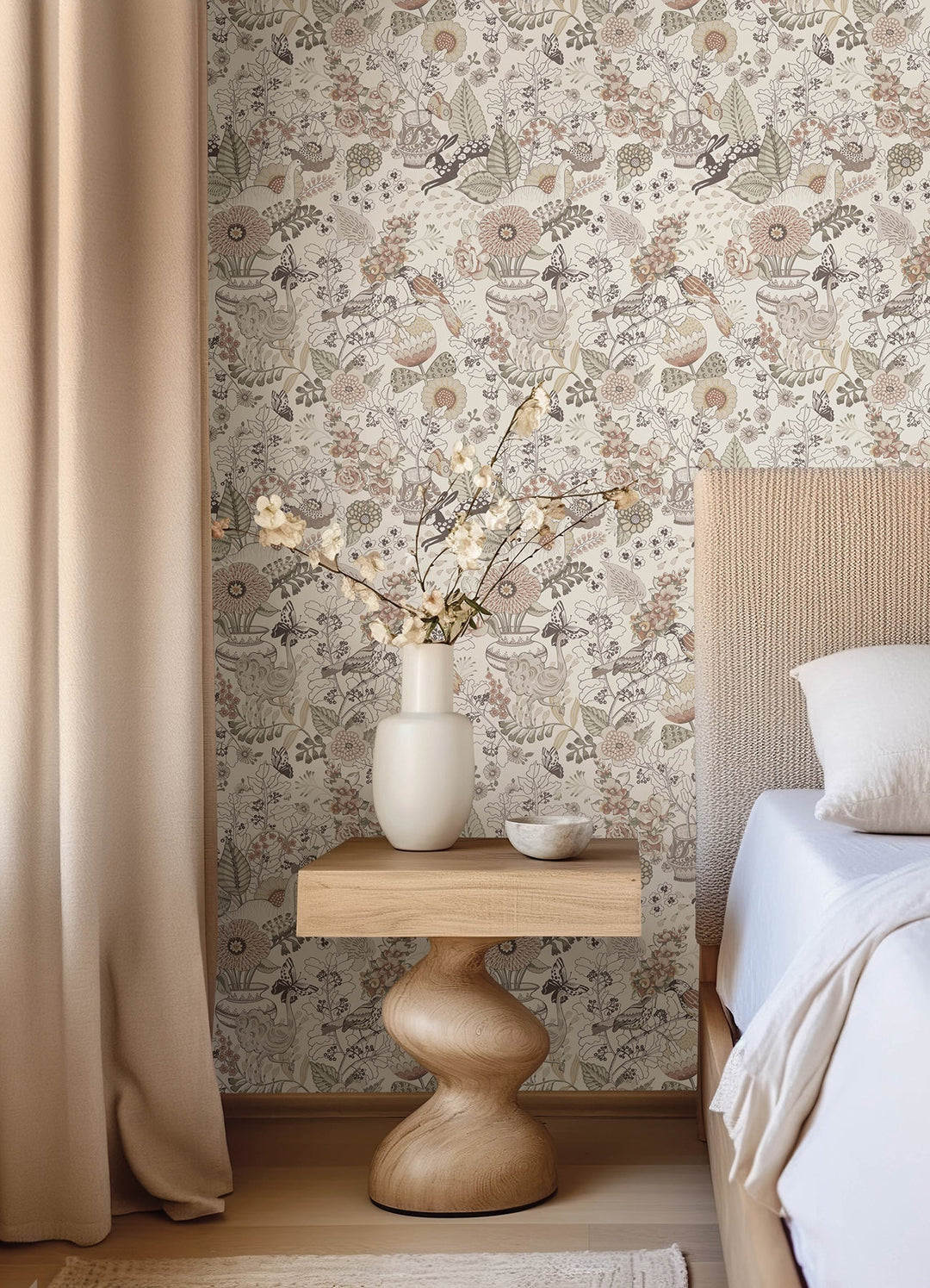 Whimsy Coral Fauna Wallpaper by A-Street Prints Designer