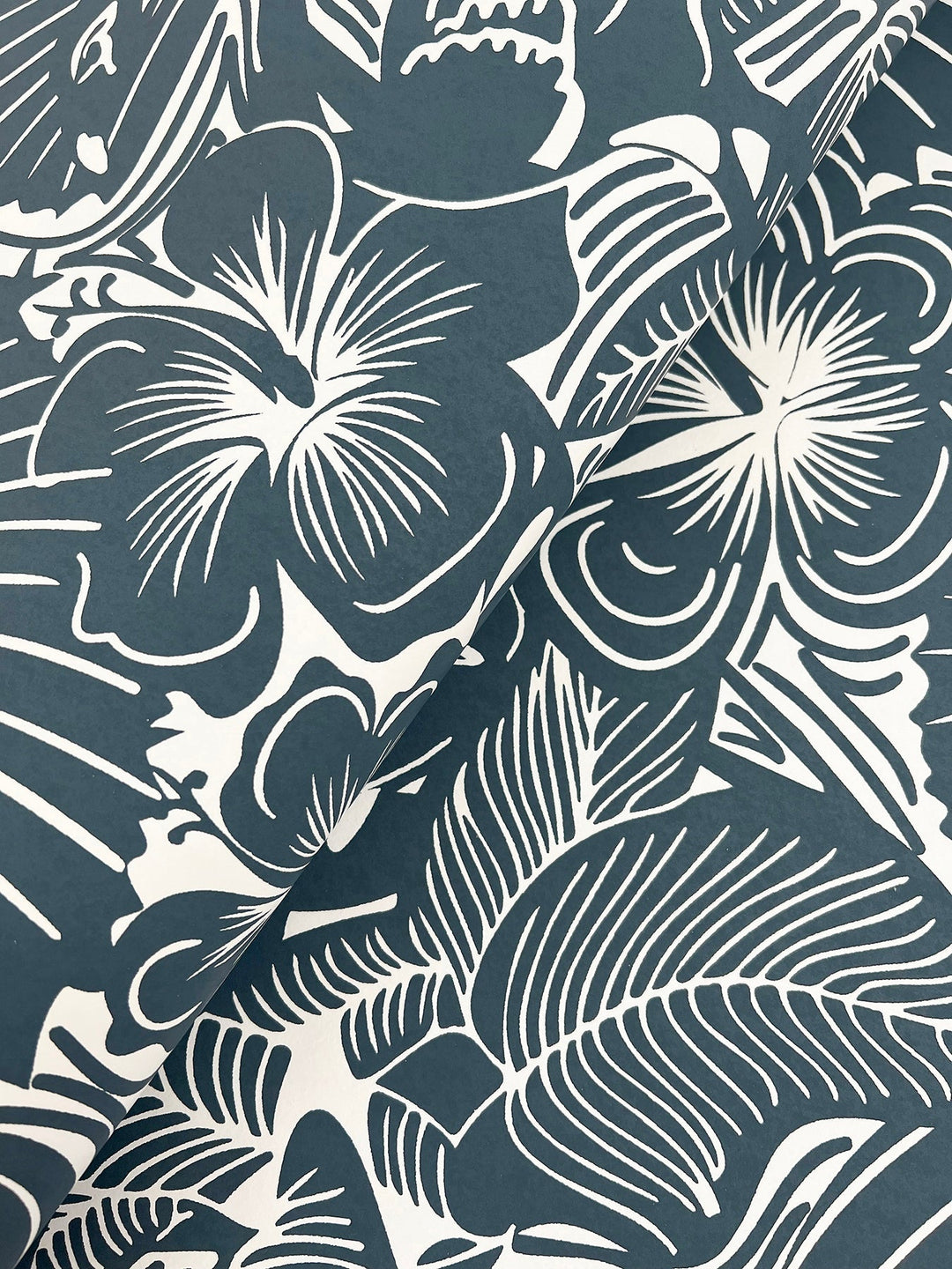 Idalia Navy Floral Flamingo Wallpaper by A-Street Prints Designer